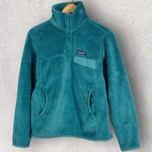 Patagonia Synchilla T Snap Fleece Pullover Sweater Blue Size‎ Small Hiking Top S